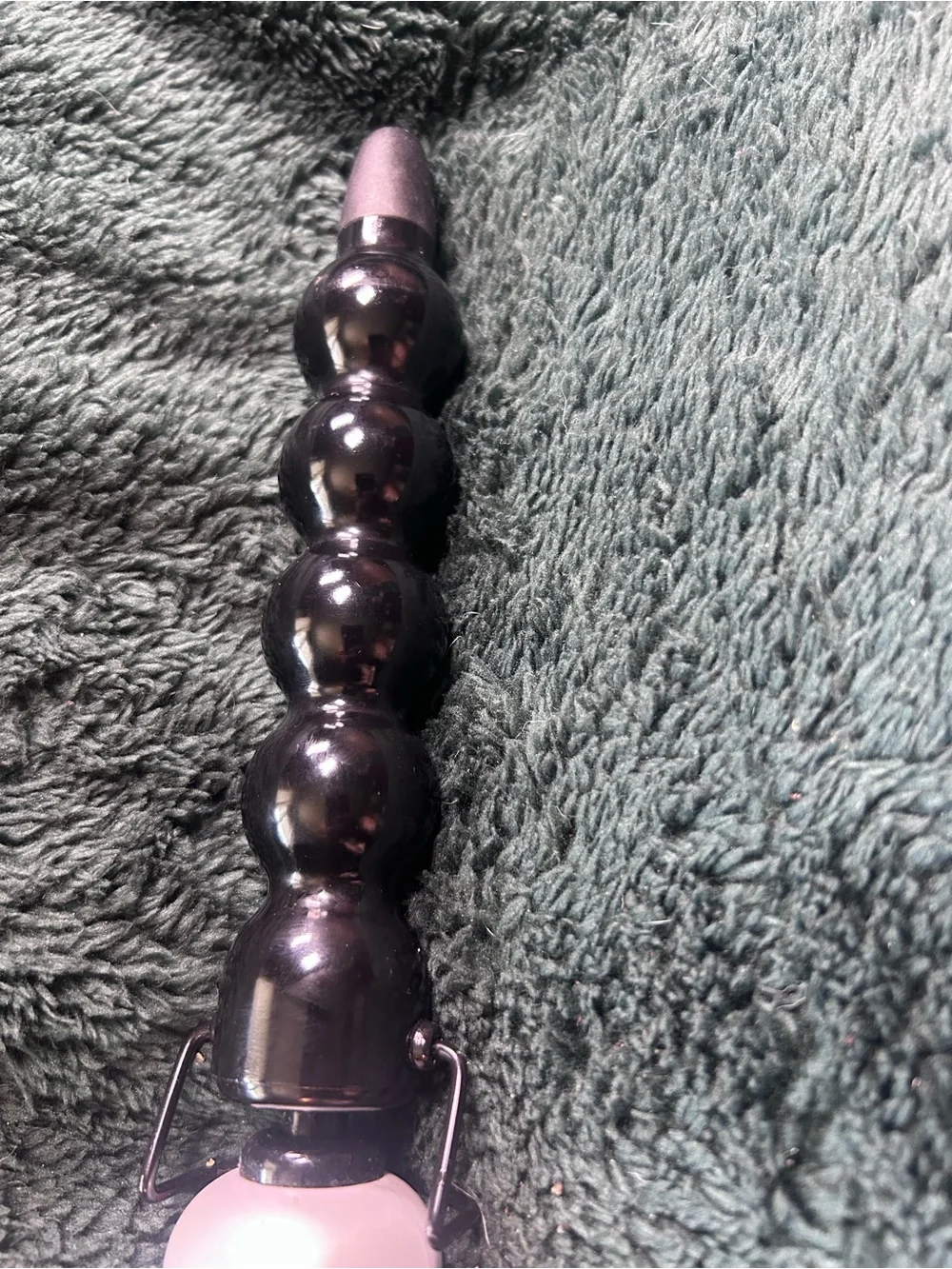 Hot Shot Tools Pink and Black Beaded Curling Wand - Texturizing Styler